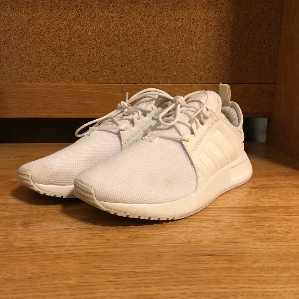 Triple White Adidas X_PLR J Size 8
